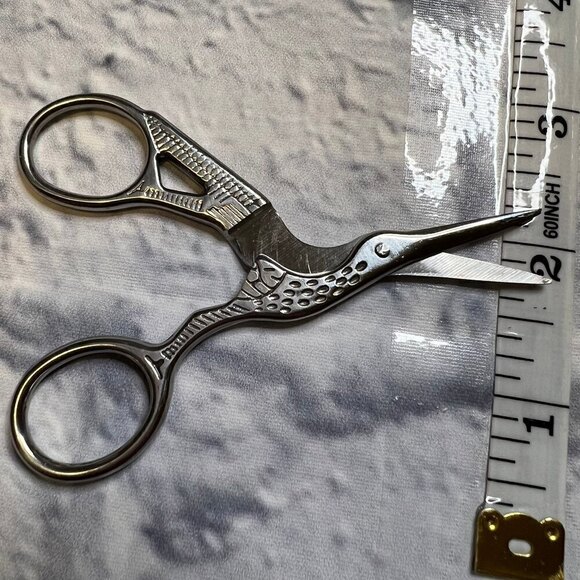 Embroidery scissors. Sublime smooth cutting. Stork - Picture 3 of 9